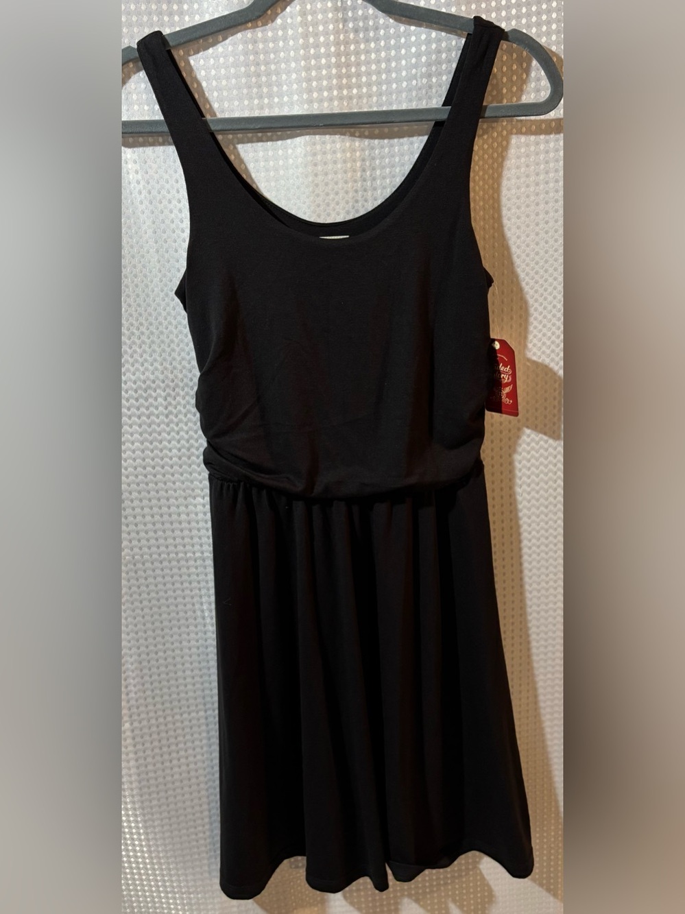 NWT Faded Glory S (4-6) Black Sleeveless Elastic-Waist Casual Dress